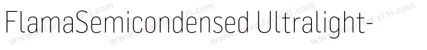 FlamaSemicondensed Ultralight字体转换